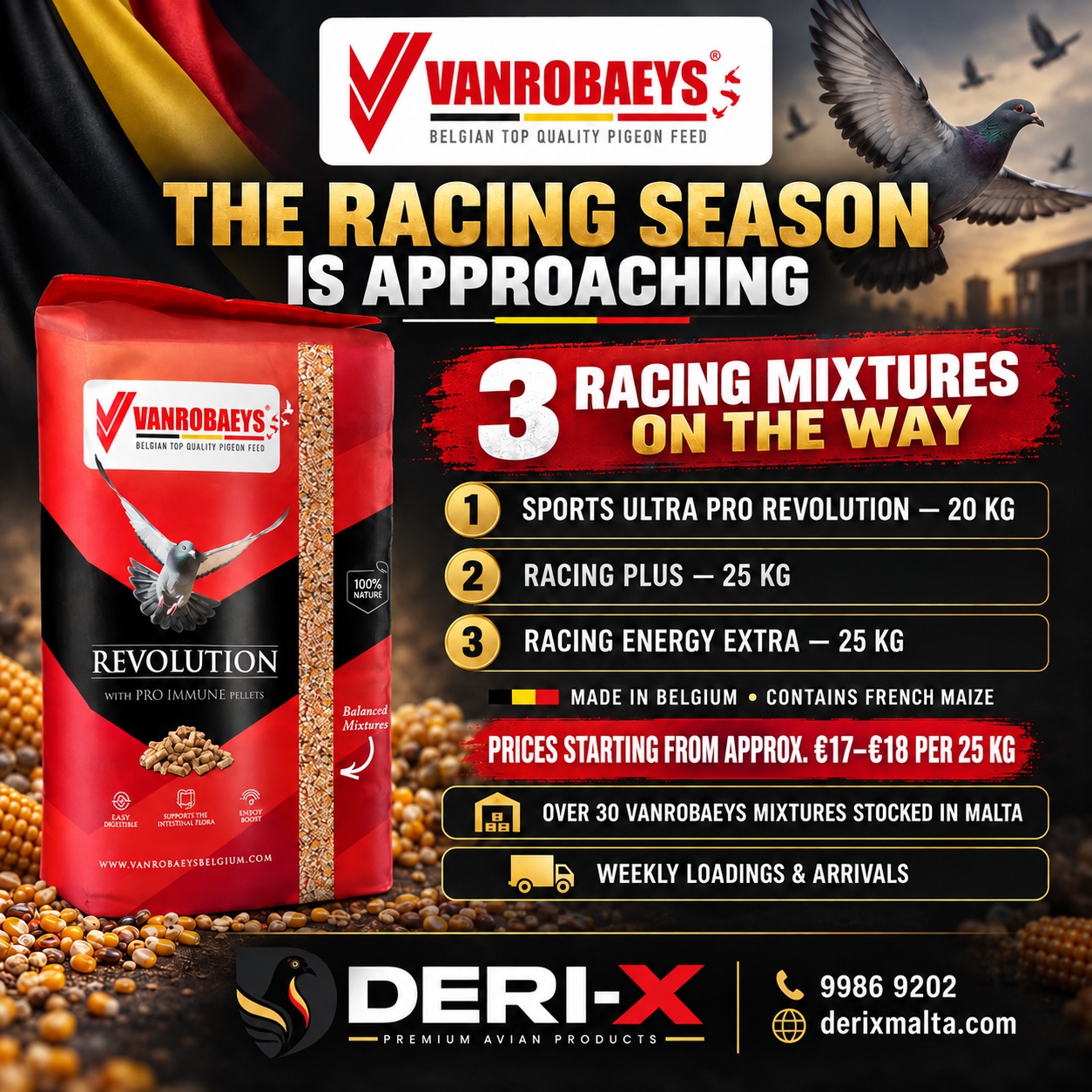 Vanrobaeys racing season mixtures promotion